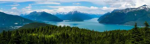 Snow-capped mountains in Alaska