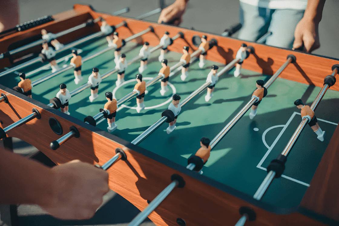 Outdoor Soccer Table Area